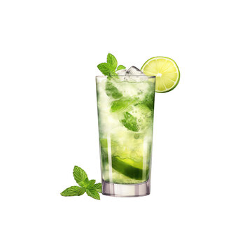 Mojito. Isolated on white background.