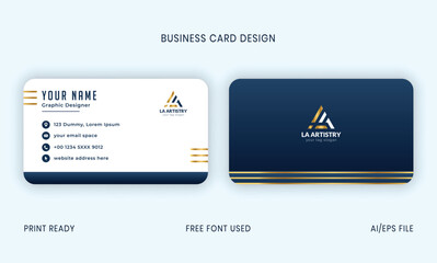 Simple Business Card Layout. Corporate business card. Minimal Business Card. Clean business card. Business Card Layout with Gray Stripes