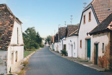 Weinviertel region in Lower Austria. Press houses and wine cellars near Mailberg and Obritz.
