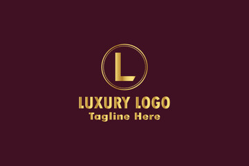 Luxury, royal, monogram, company L logo design