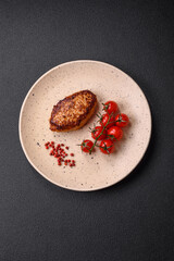 Delicious fresh fried vegetarian soybean cutlet with salt, spices and herbs