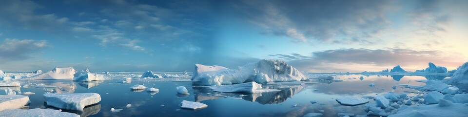 Fototapeta na wymiar iceberg in the arctic cold