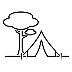 tent icon vector design template