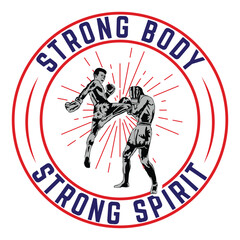 boxing t-shirt design and boxer man vector.