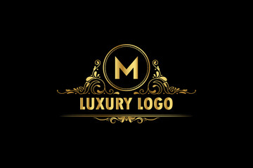 Royal, Luxury, Monogram, Brand, M logo design