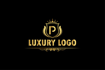 Royal, Luxury, Monogram, Brand, P logo design