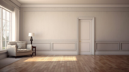 Fototapeta na wymiar 3D Livingroom Empty Interior Modern Design