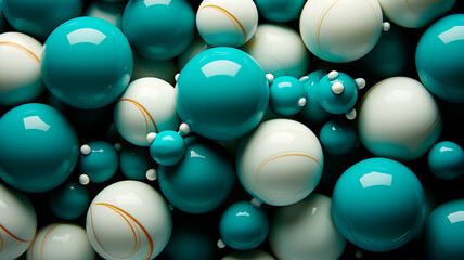 easter background with colored easter eggs. easter background with easter eggs. 3 d illustration. top view