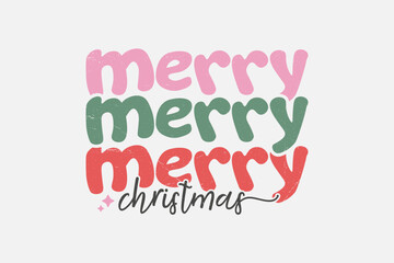 Christmas Typography SVG T shirt design