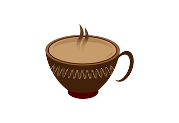 coffee or tee cup icon,  web symbol - editable stroke vector illustration