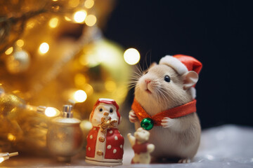 Funny  animals with Christmas object