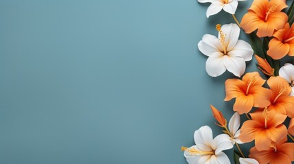 Obraz na płótnie Canvas spring flowers with copy space