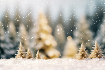 Fototapeta na wymiar Winter snow christmas trees