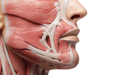 Human Nasal Visualization on Realism on a Clear Surface or PNG Transparent Background.
