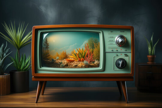Old retro TV for decoration