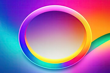 circle gradient colorful background. ai generative