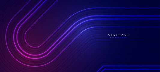 Modern abstract glowing lines background. Geometric stripe line. Futuristic technology element design concept. Pattern for banner. Vector EPS10.