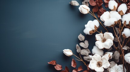 Obraz na płótnie Canvas winter flowers with copy space