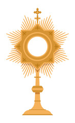 Monstrance for Eucharistic Adoration - golden rays style