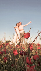 person in field