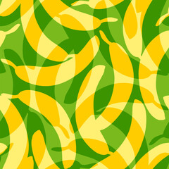Tropical vector seamless pattern with bananas.
