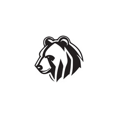 Head of Bear symbol illustration vector