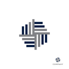 Geometrical lines logo design perfect for financial, decoration, modern aesthetics, and artistic expression with a clean, minimalist style. geometrical, lines, decoration, modern, minimalist