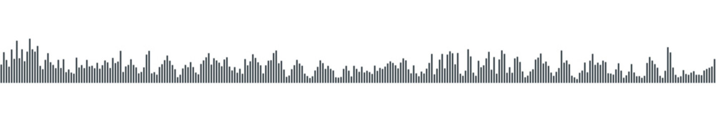 seamless sound waveform pattern for radio podcasts, music player, video editor, voise message in social media chats, voice assistant, recorder. vector illustration