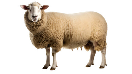  sheep standing isolated on transparent background