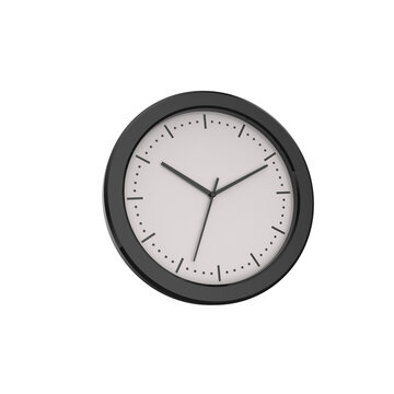 3d clock icon in transparent background