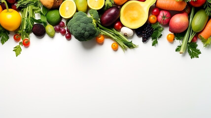 Obraz na płótnie Canvas Bring out the vibrancy of fruits and vegetables in this close-up image, a valuable resource for marketing purposes. Use these lively visuals to enhance your marketing campaigns.