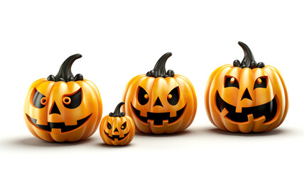 Celebrate the holiday with smiling pumpkin companions in a group that brings happiness and fun to Halloween.