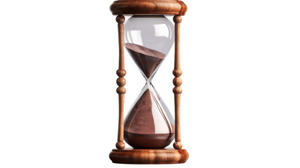 woonden hourglass isolated on transparent background