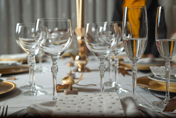Detail of a table on the day of the Christmas dinner