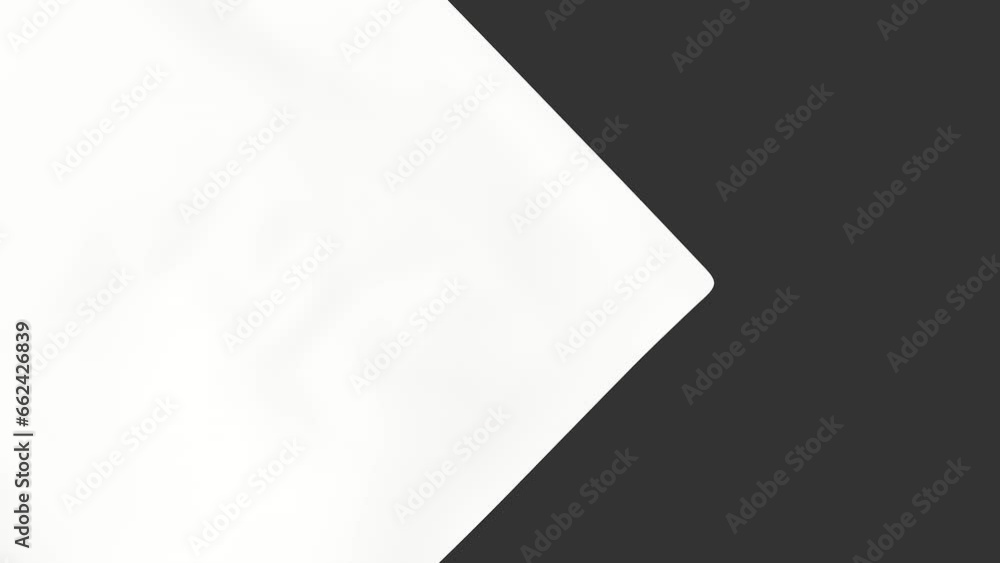 Poster gray-white background made of fabric simulation in the wind. footage for intro. rendering animation.