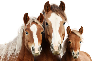 Horse In the Heart of the Wild Love on a Clear Surface or PNG Transparent Background.