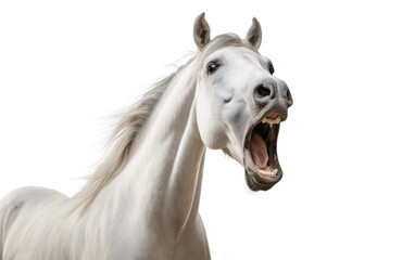 Horse Nature's Roaring To The Bad Community on a Clear Surface or PNG Transparent Background.