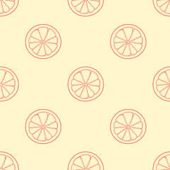 Fototapeta premium Seamless pattern with a doodle citrus
