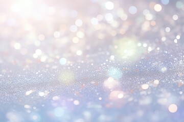 Pastel And Delicate Silver And Whitetoned Glitter Background With Defocused Effect