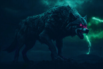 wolf in the dark