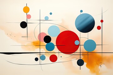 abstract pop art, background with balls
