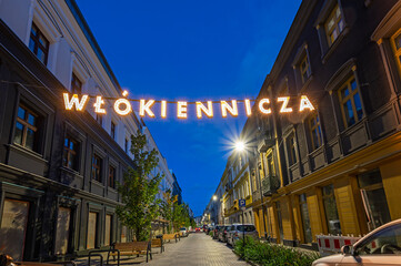 Ulica Włókiennicza, miasto Łódź - obrazy, fototapety, plakaty