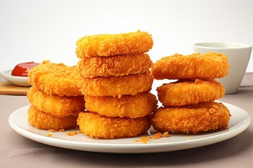 Delicious Nuggets. Traditional American cuisine. Popular authentic dishes. Background with selective focus