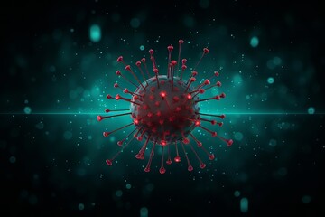 covid virus visual virtual view. Viral infection