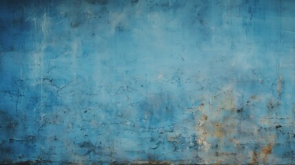 Closeup of blue grunge wall