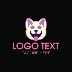cute dog logo design
