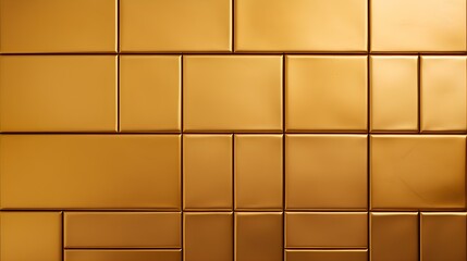 Pattern of Ceramic Tiles in gold Colors. Top View