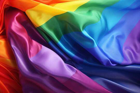 Colorful waving LGBT flag