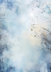 frost themed background, abstract and artistic winter overlay