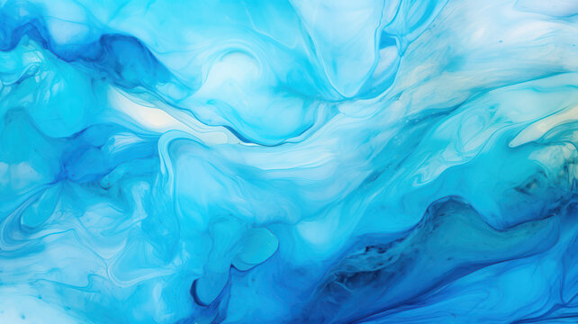 Seamless Blue Ink Marble Pattern